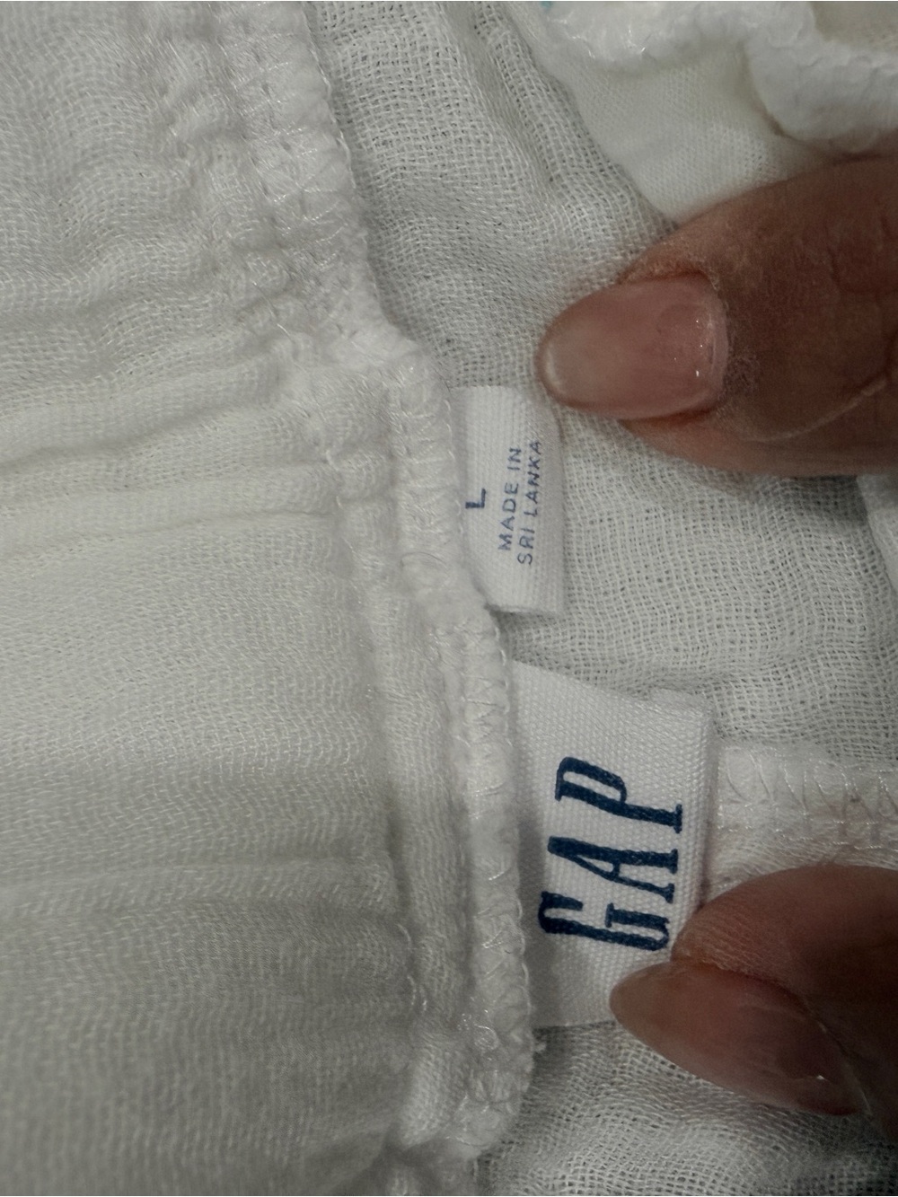 NWOT High-Waist White Cotton Drawstring Women’s Shorts - Picture 3 of 3